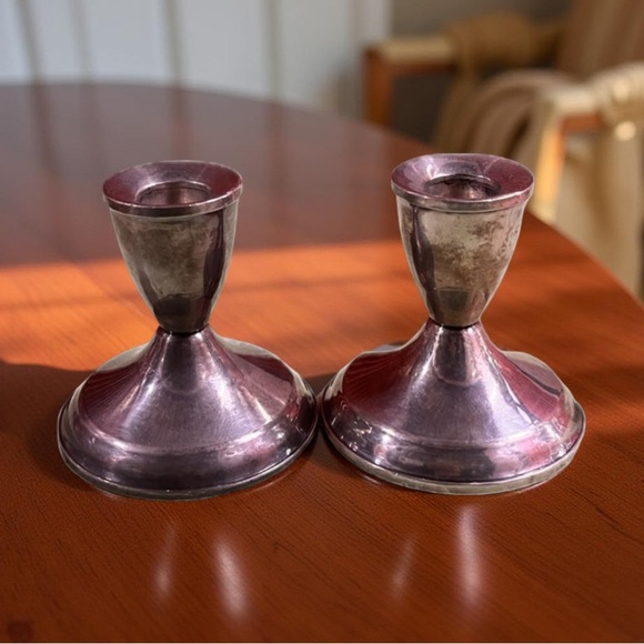 Duchin Creations Sterling Candle Holder / Weighted Candleholders Vintage (Set) - Picture 9 of 9